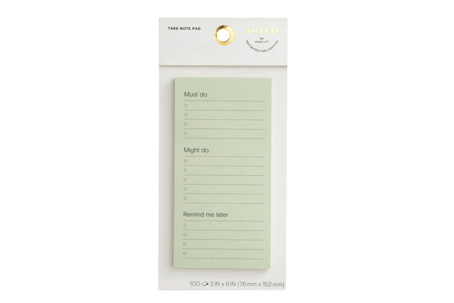 7100271949 - Post-it List Notes NTD6-36-2, 2.9 in x 5.7 in (73 mm x 144 mm)