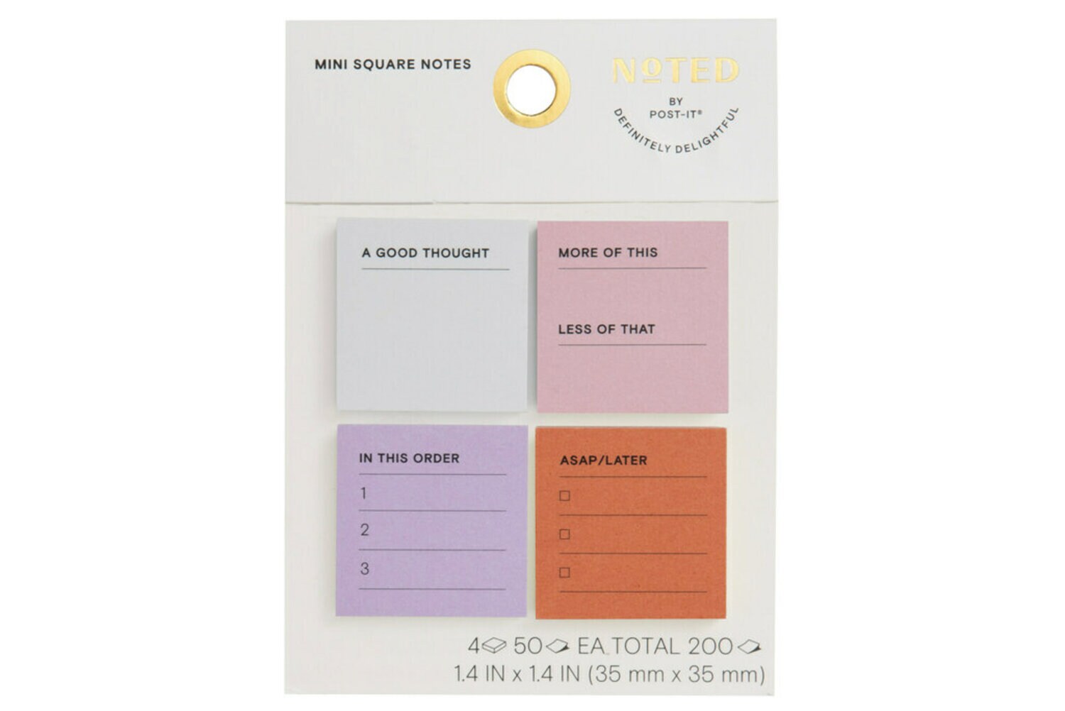 7100275842 - Post-it Mini Notes NTD6-MINI-2, 1.4 in x 1.4 in (35 mm x 35 mm)