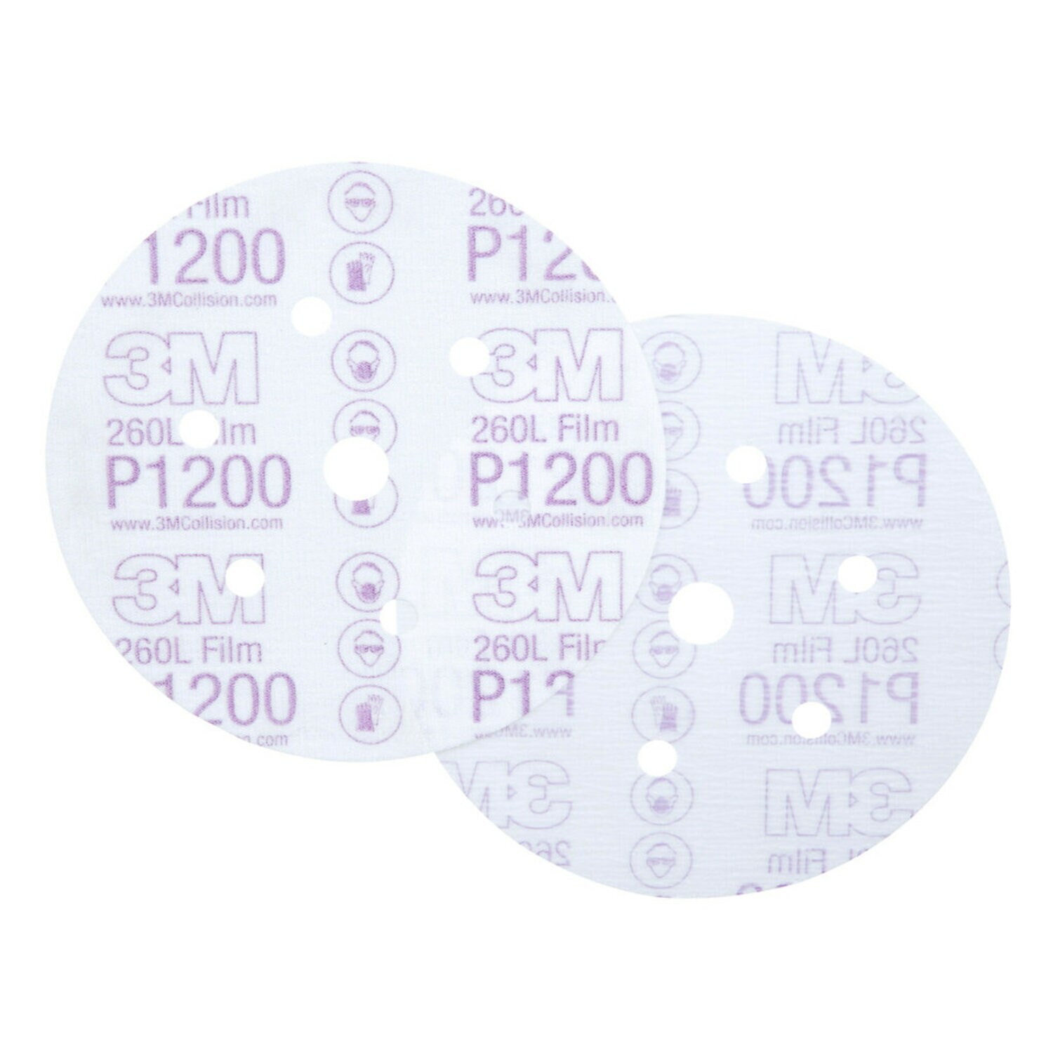7000028242 - 3M Hookit Finishing Film Abrasive Disc 260L, 01068, 6 in, Dust Free, P1200, 100 discs per carton, 4 cartons per case