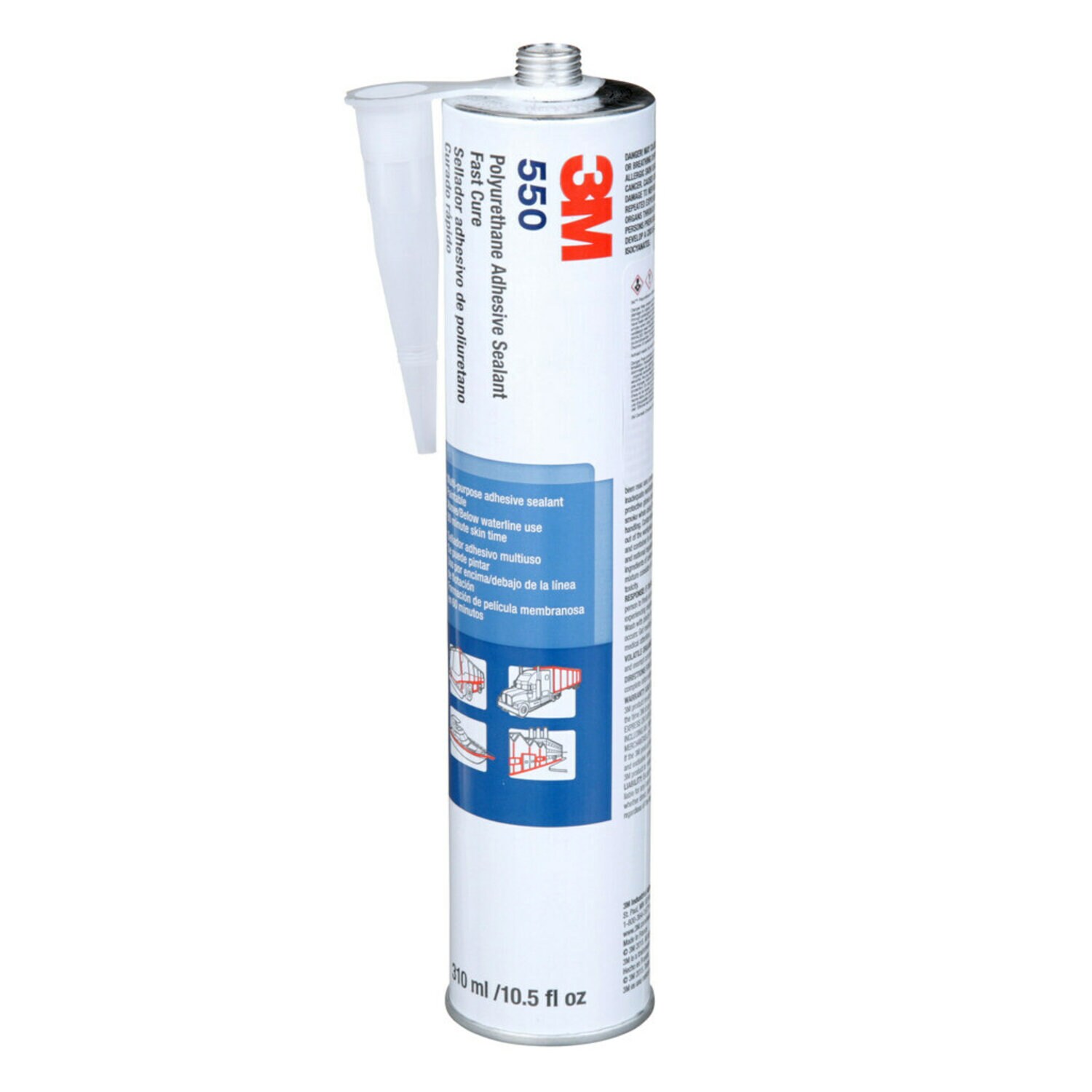 7100001803 - 3M Polyurethane Adhesive Sealant 550FC, Fast Cure, Black, 310 mL Cartridge, 12/Case