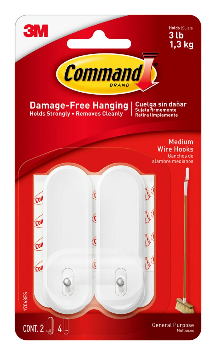 7100347620 - Command Medium Wire Hooks 17068ES