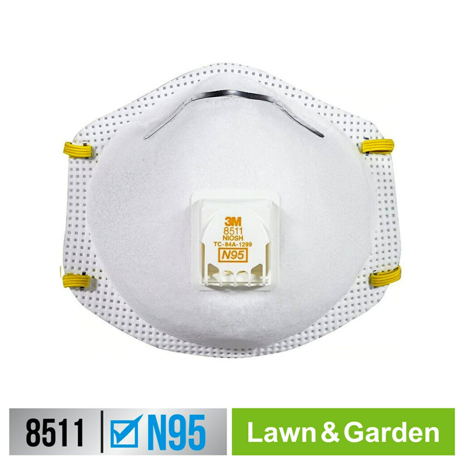 7100182264 - 3M Lawn & Garden Valved Respirator 8511G2-DC-PS, 2 each/pack, 3
packs/case