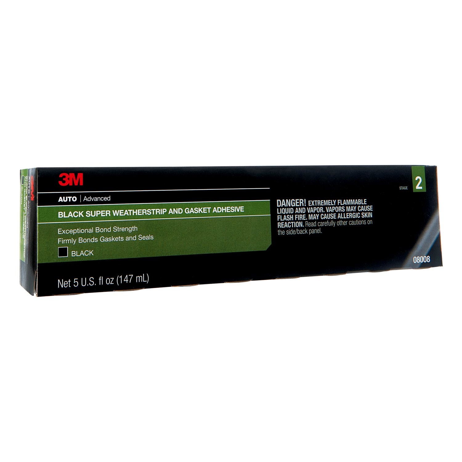 7000045523 - 3M Black Super Weatherstrip and Gasket Adhesive, 08008, 5 fl oz, 6 per case