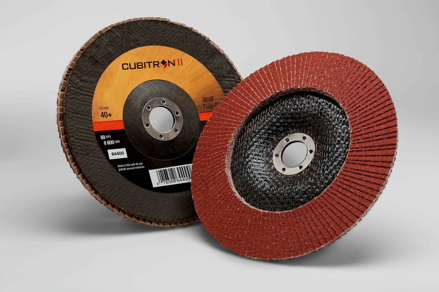 7100104885 - 3M Cubitron II Flap Disc 969F, 40+, T29, 7 in x 7/8 in, 5 ea/Case