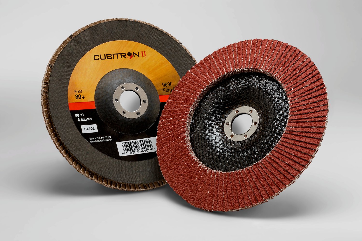 7100104910 - 3M Cubitron II Flap Disc 969F, 80+, T29, 7 in x 7/8 in, 5 ea/Case