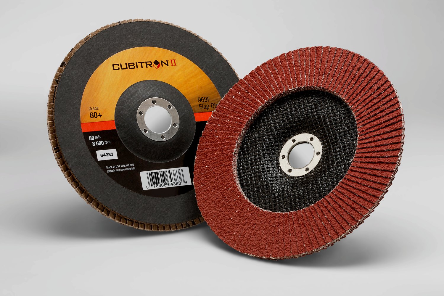 7100104948 - 3M Cubitron II Flap Disc 969F, 60+, T27, 7 in x 7/8 in, 5 ea/Case
