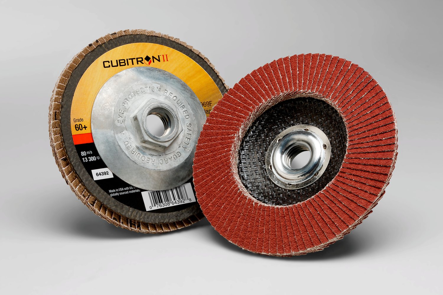 7100104606 - 3M Cubitron II Flap Disc 969F, 60+, T29 Quick Change, 4-1/2 in x 5/8"-11, 10 ea/Case
