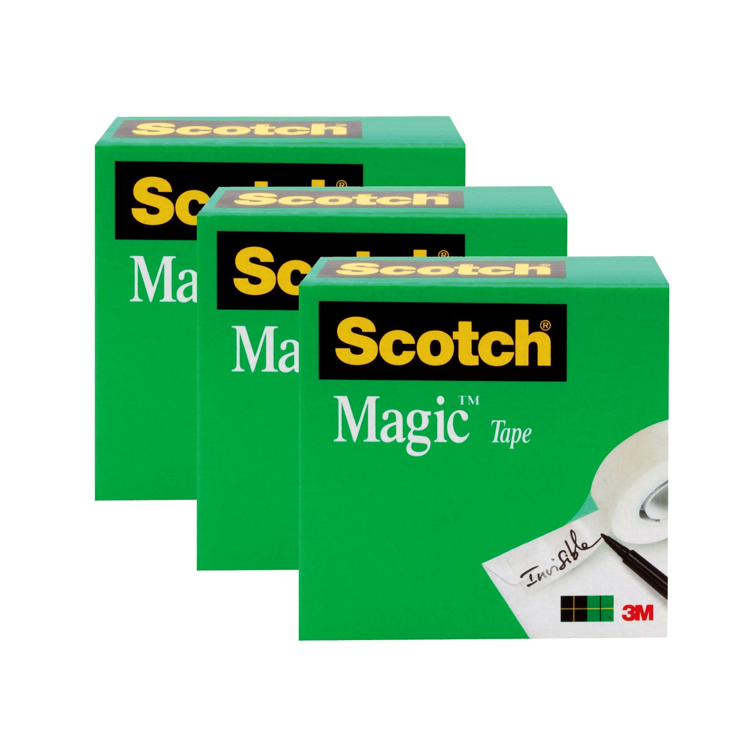 3M Scotch Magic Tape Refill, 1/2 x 36 yds - 3 pack