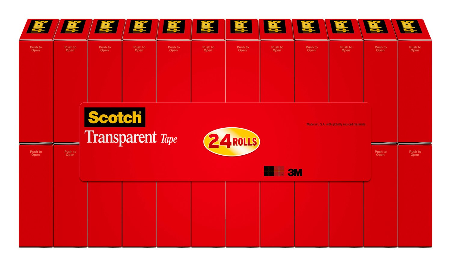7010372066 - Scotch Transparent Tape 600K24, 3/4 in x 1000 in x 0 in (19 mm x 25,4)