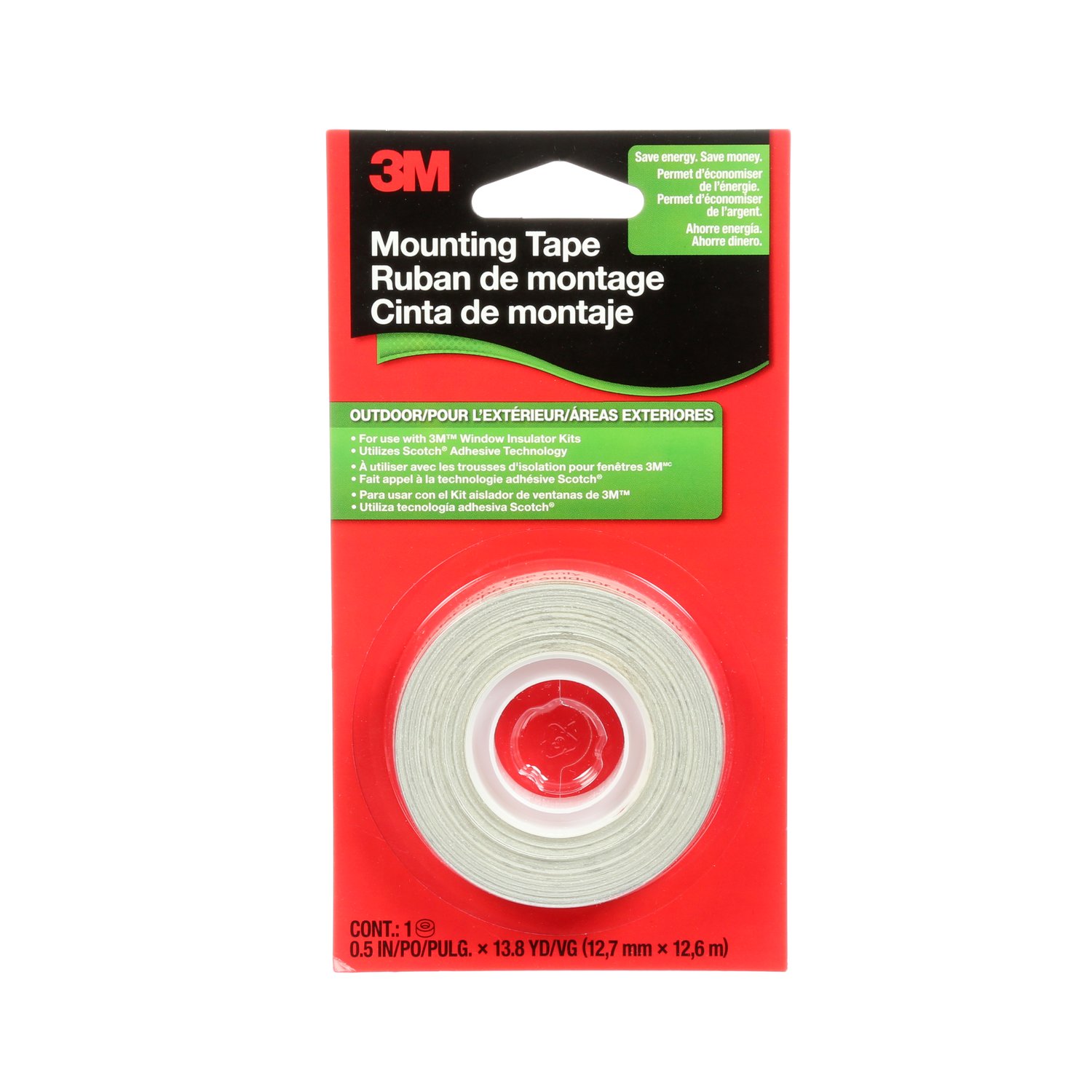 7100075754 - 3M Outdoor Window Film Mounting Tape 2175C, 1/2 in x 13.8 yd, Clear, 1
Roll/Pack
