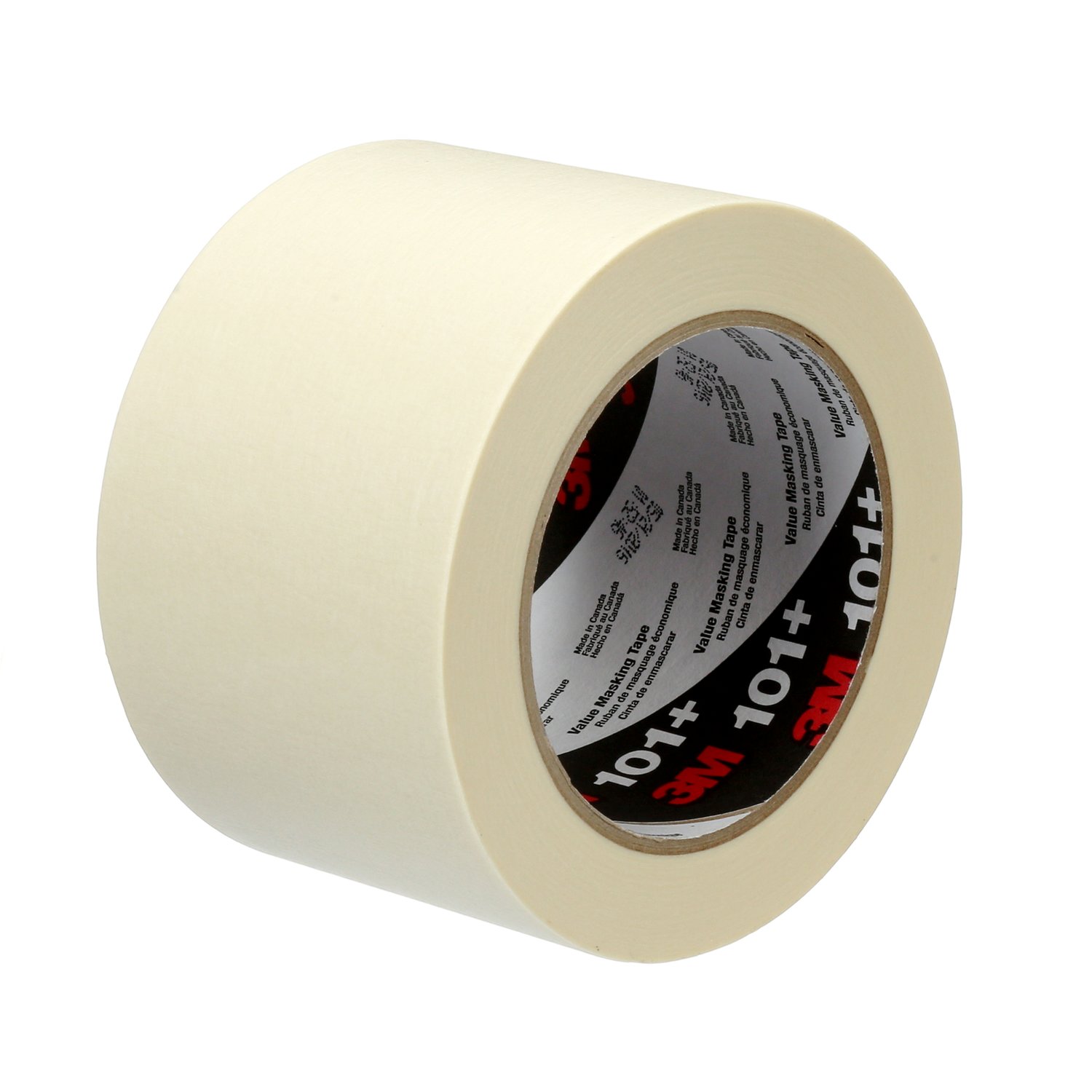 7100293679 - 3M Value Masking Tape 101+, Tan, 96 mm x 55 m, 5.1 mil, 8 Rolls/Case