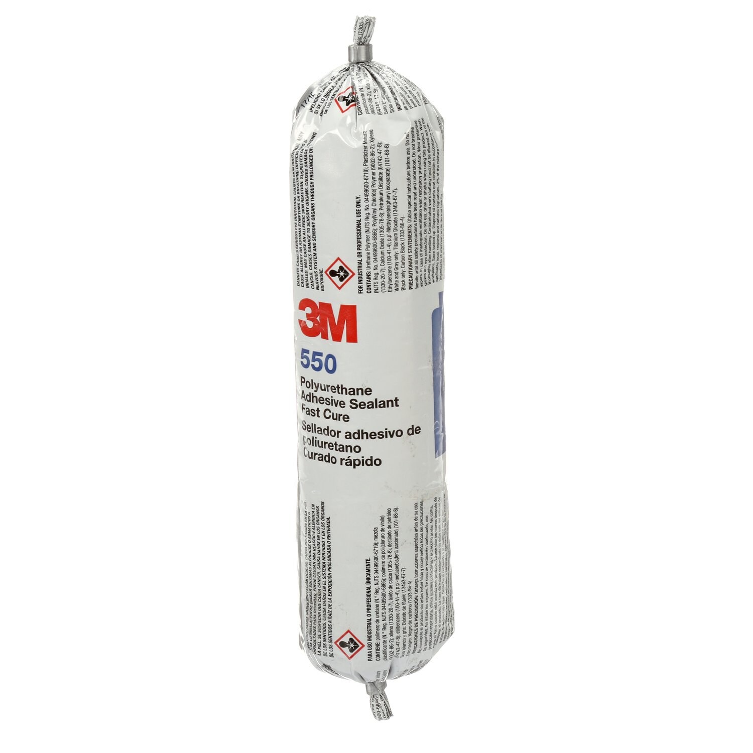 7100197996 - 3M Polyurethane Adhesive Sealant 550FC, Fast Cure, Gray, Use with
400A-2K APR, Nozzles Not Included, 350 mL Sausage Pack, 12/Case