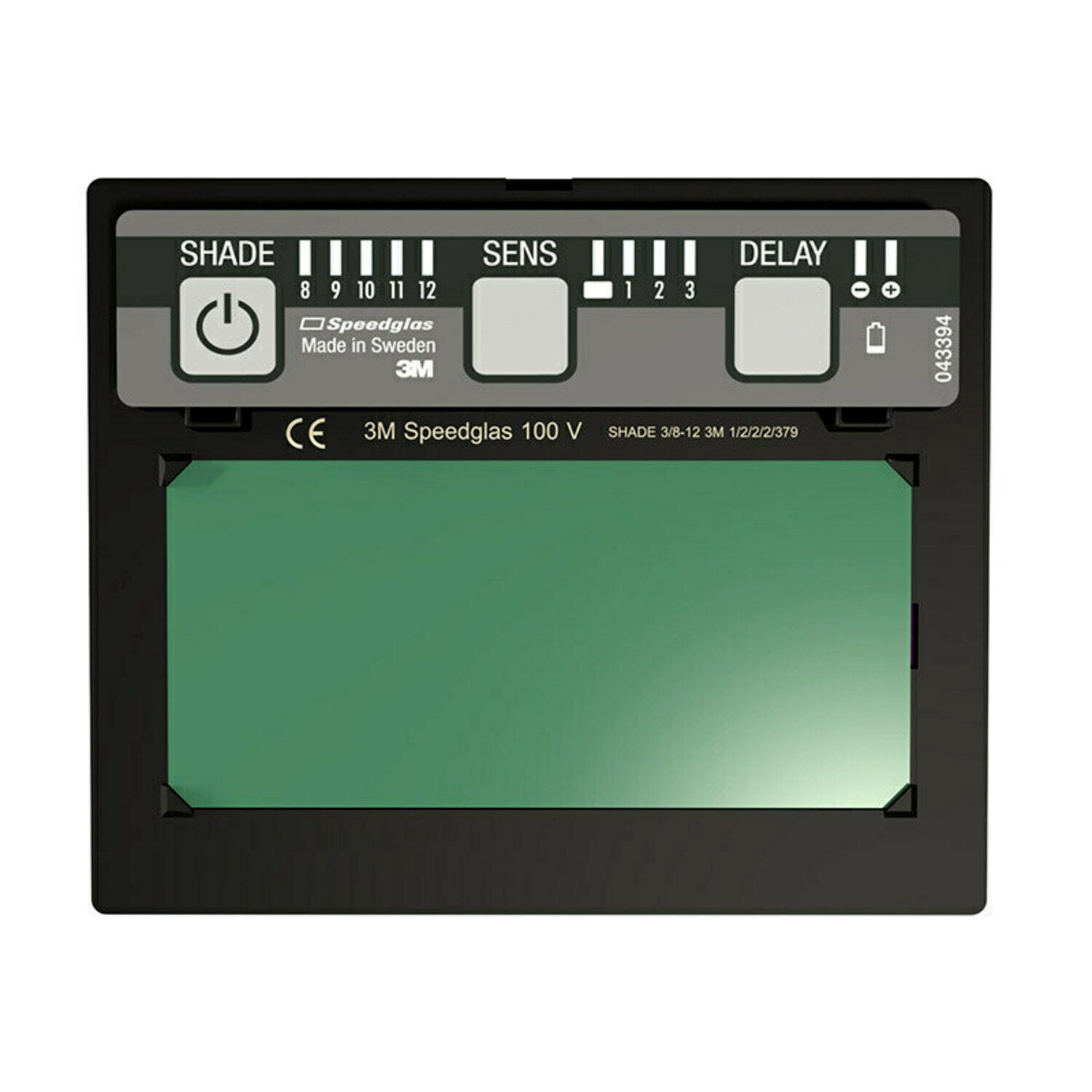 7010342243 - 3M Speedglas Auto-Darkening Filter ADF 100V 07-0001-31/37246 (AAD), Variable Shade 8-12, 1 EA/Case