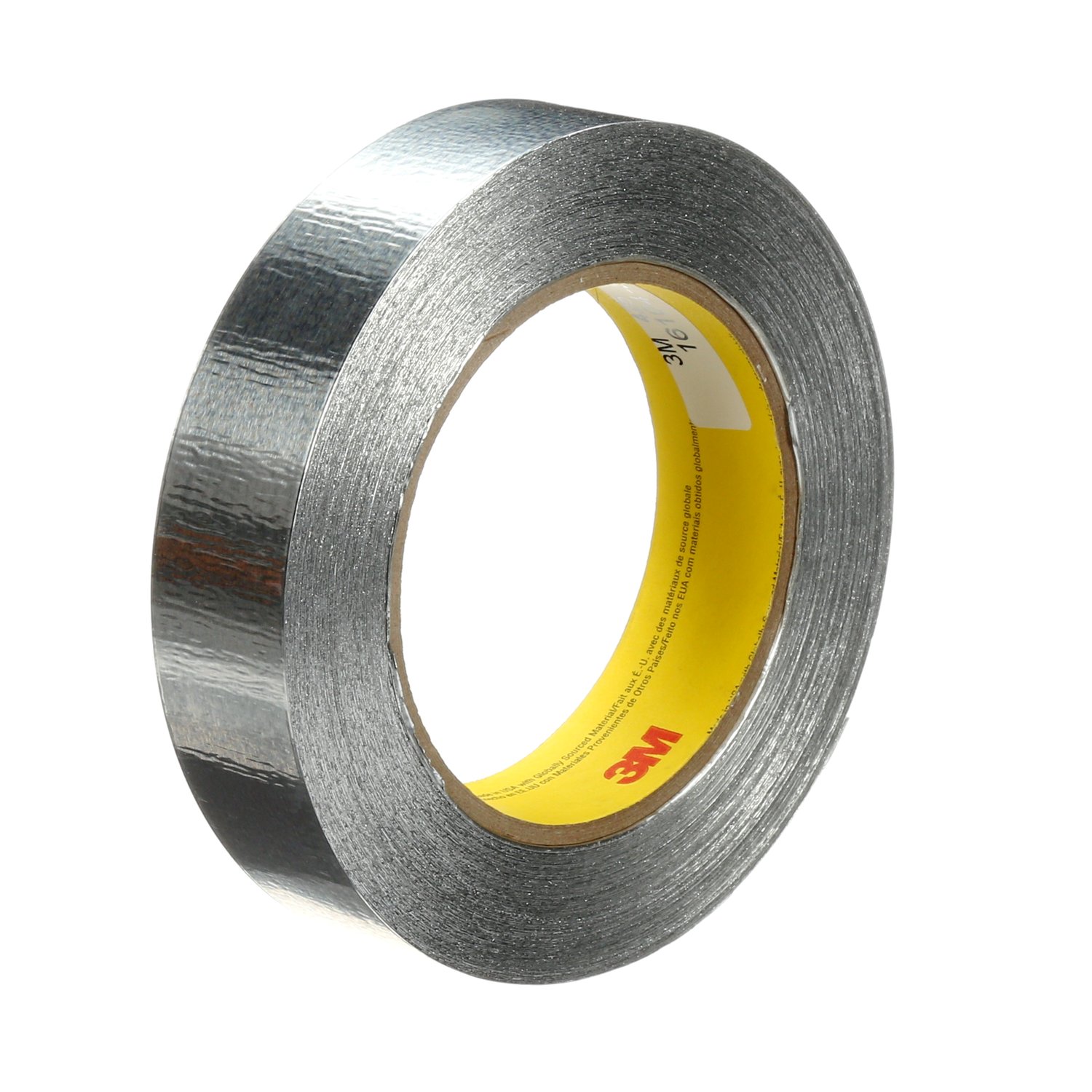 7100053741 - 3M Aluminum Foil Tape 425, Silver, 1 in x 60 yd, 4.6 mil, 36 Roll/Case