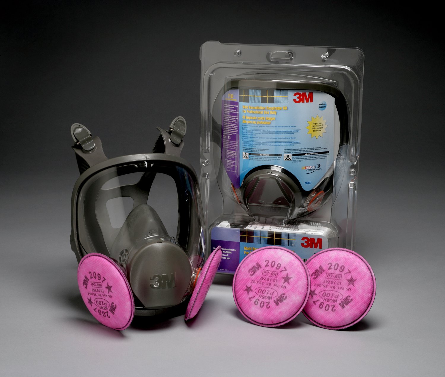 7000144916 - 3M Mold Remediation Respirator Kit 68097, Medium 2 Kits EA/Case