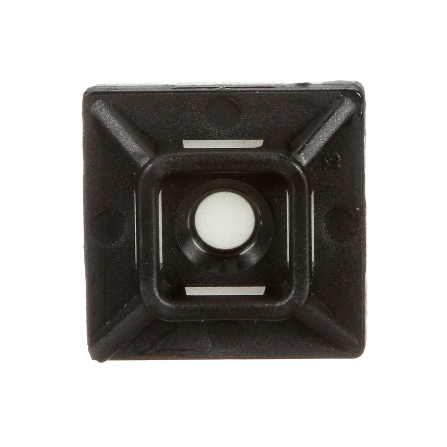 7000132457 - 3M Cable Tie Mounting Base CTB75X75BKA-C, 4-way Adhesive Mount, 500/Case