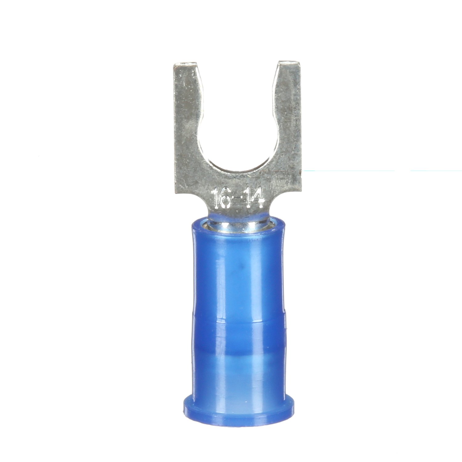 7000133359 - 3M Scotchlok Locking Fork Nylon Insulated, 100/bottle, MNG14-8FLX, spring-like tongue firmly fits around the stud, 500/Case