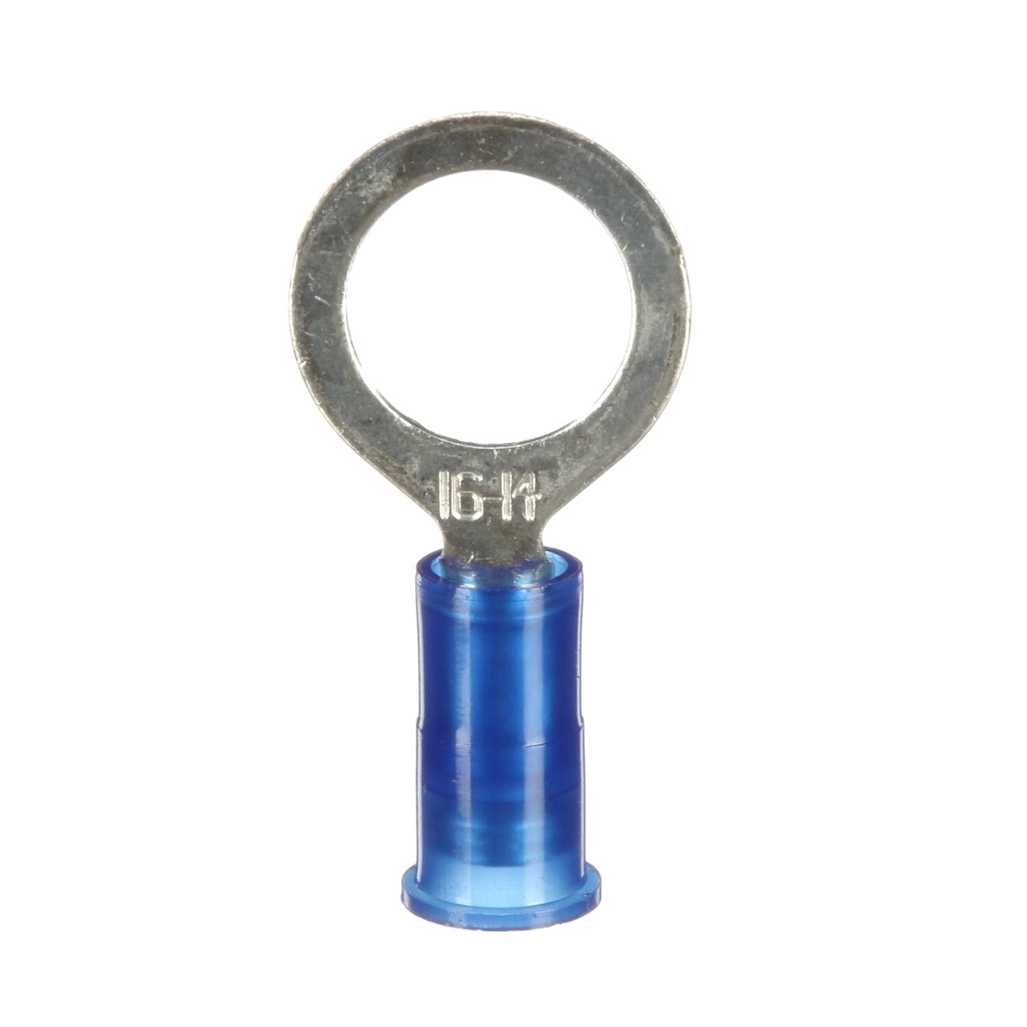 7000133418 - 3M Scotchlok Ring Nylon Insulated, 100/bottle, MNG14-38RX, standard-style ring tongue fits around the stud, 500/Case