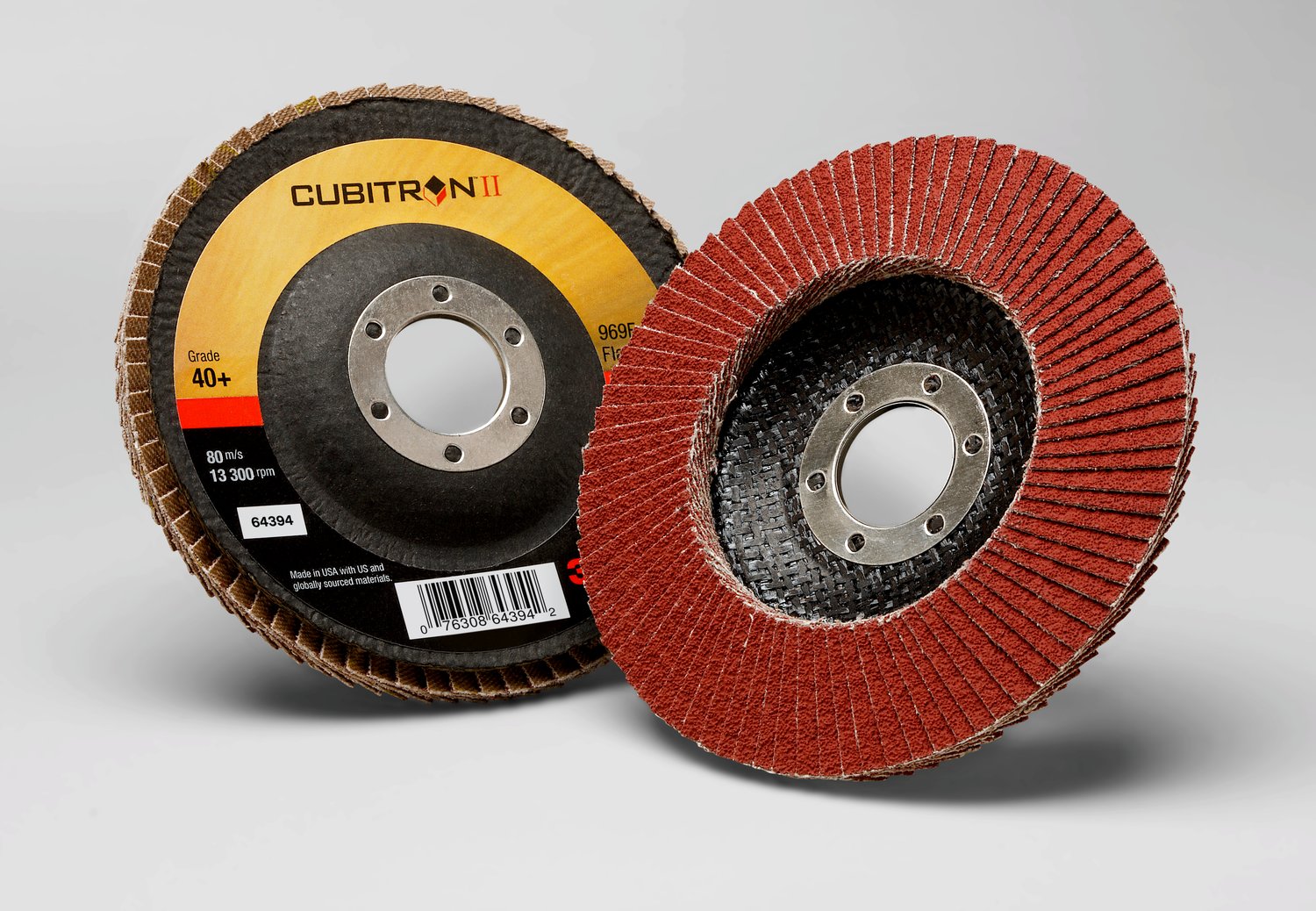 7100104601 - 3M Cubitron II Flap Disc 969F, 40+, T29, 5 in x 7/8 in, 10 ea/Case