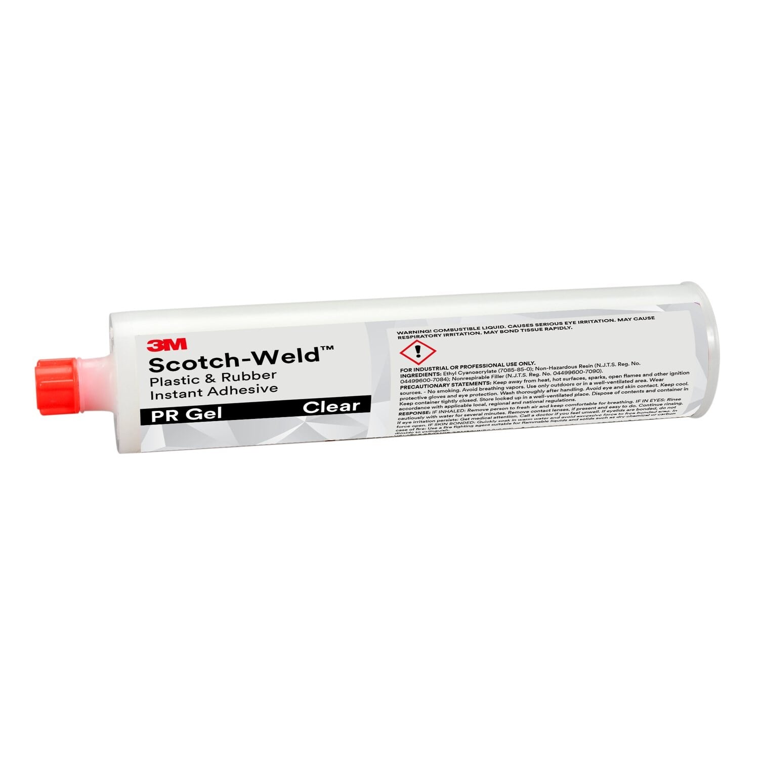 7100039257 - 3M Scotch-Weld Plastic & Rubber Instant Adhesive PR Gel, Clear, 300 Gram, 12 Each/Case