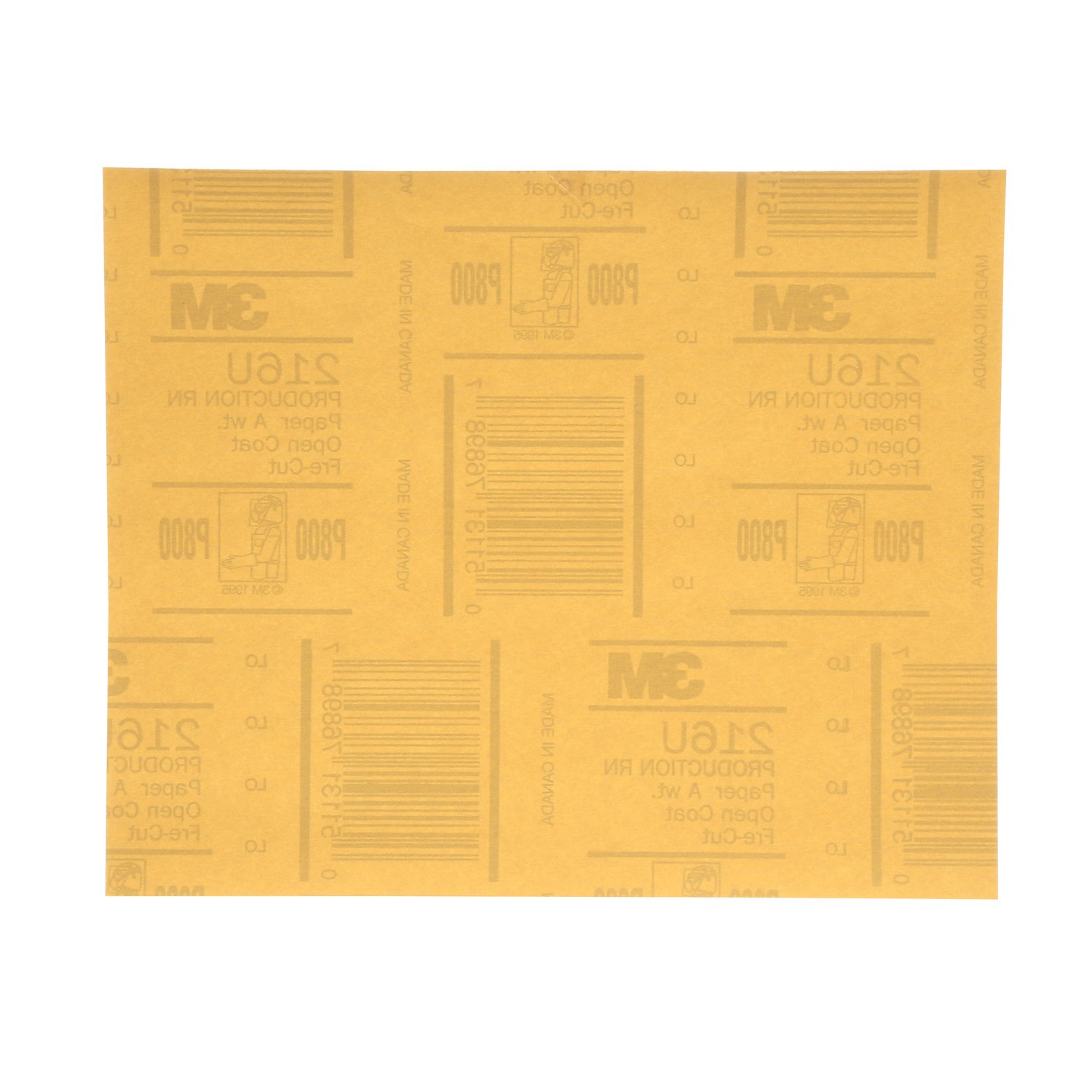 7000118275 - 3M Gold Abrasive Sheet, 02536, P800 grade, 9 in x 11 in, 50 sheets per pack, 5 packs per case
