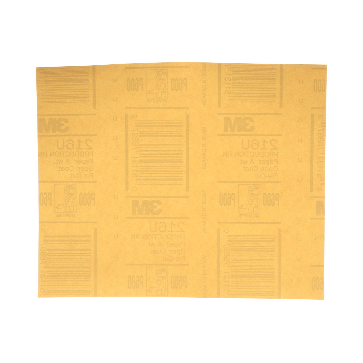 7000118276 - 3M Gold Abrasive Sheet, 02537, P600 grade, 9 in x 11 in, 50 sheets per
pack, 5 packs per case