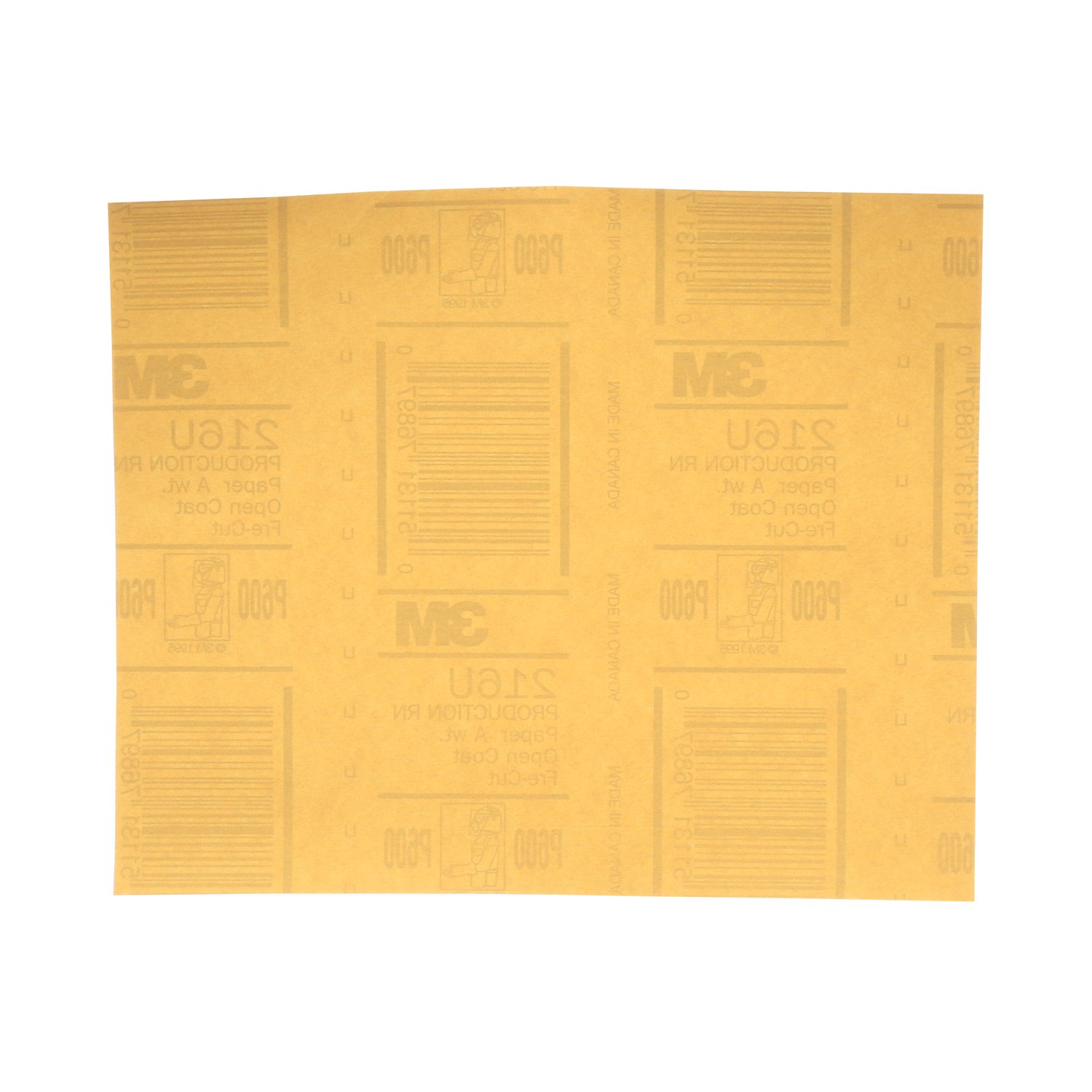 7000118276 - 3M Gold Abrasive Sheet, 02537, P600 grade, 9 in x 11 in, 50 sheets per pack, 5 packs per case