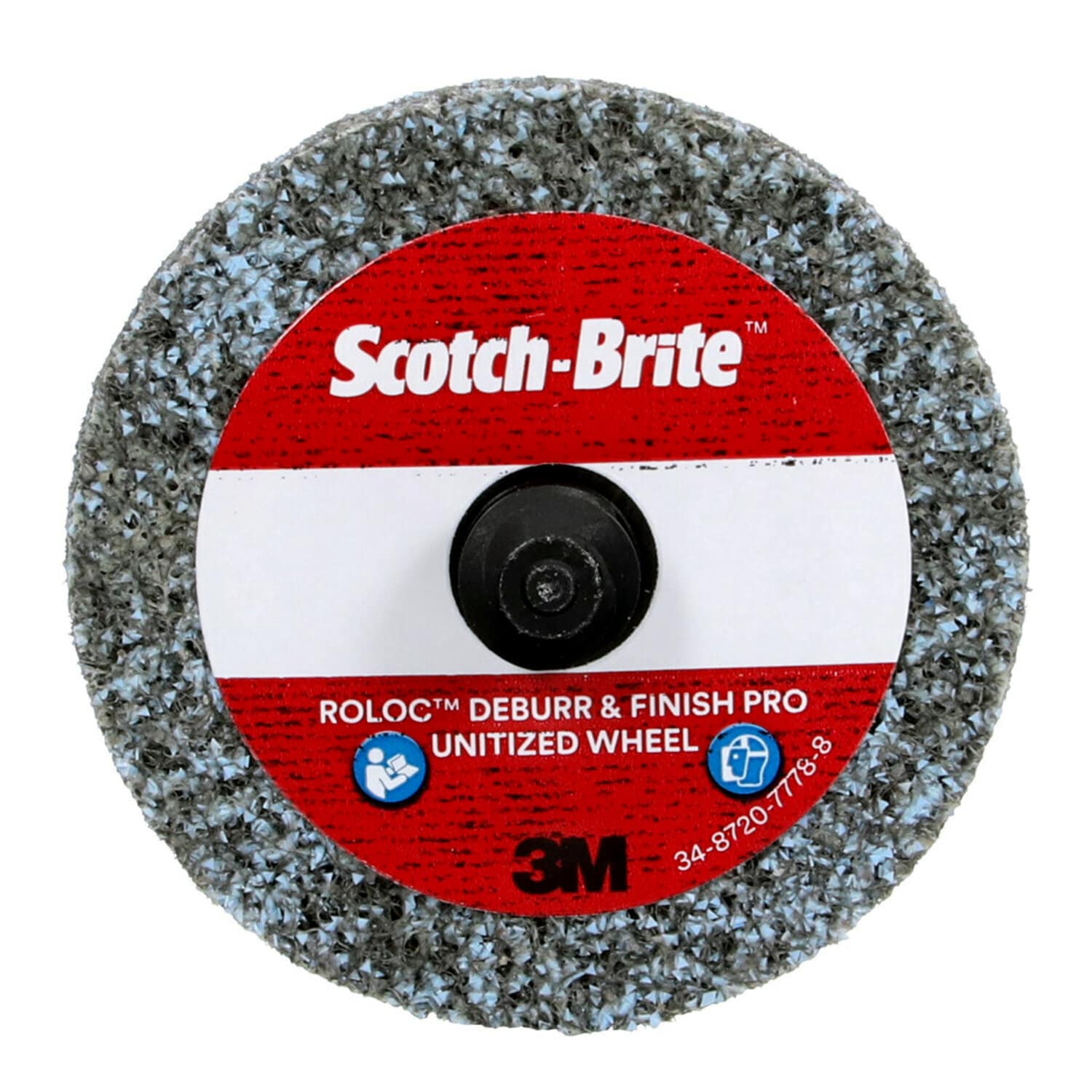 7100081367 - Scotch-Brite Roloc Deburr & Finish PRO Unitized Wheel, DP-UR, 6C Medium+, TR, 2 in x 1/4 in, 15/Carton, 60 ea/Case