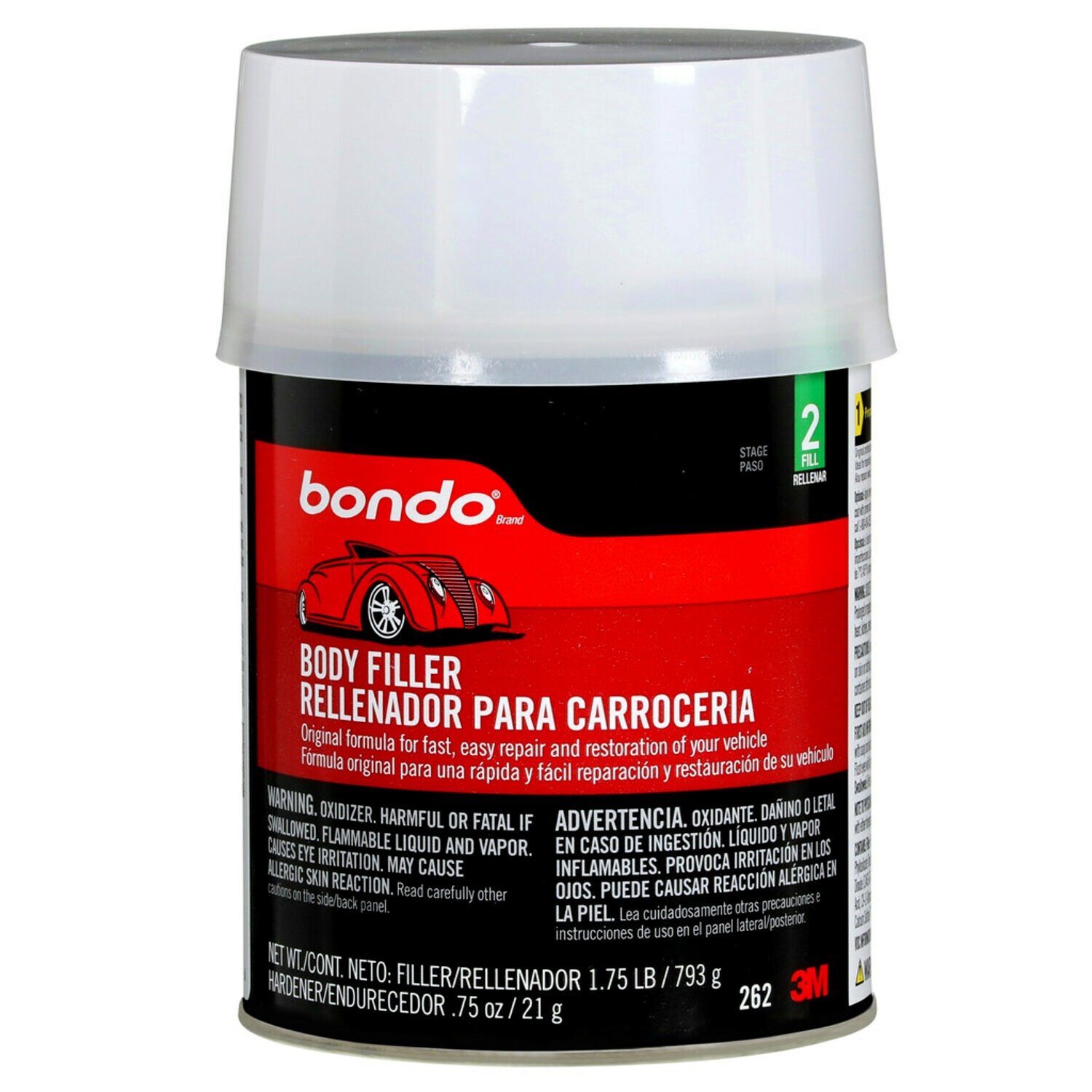 7100150401 - Bondo Body Filler, 00262, 1 Qt 28 oz.