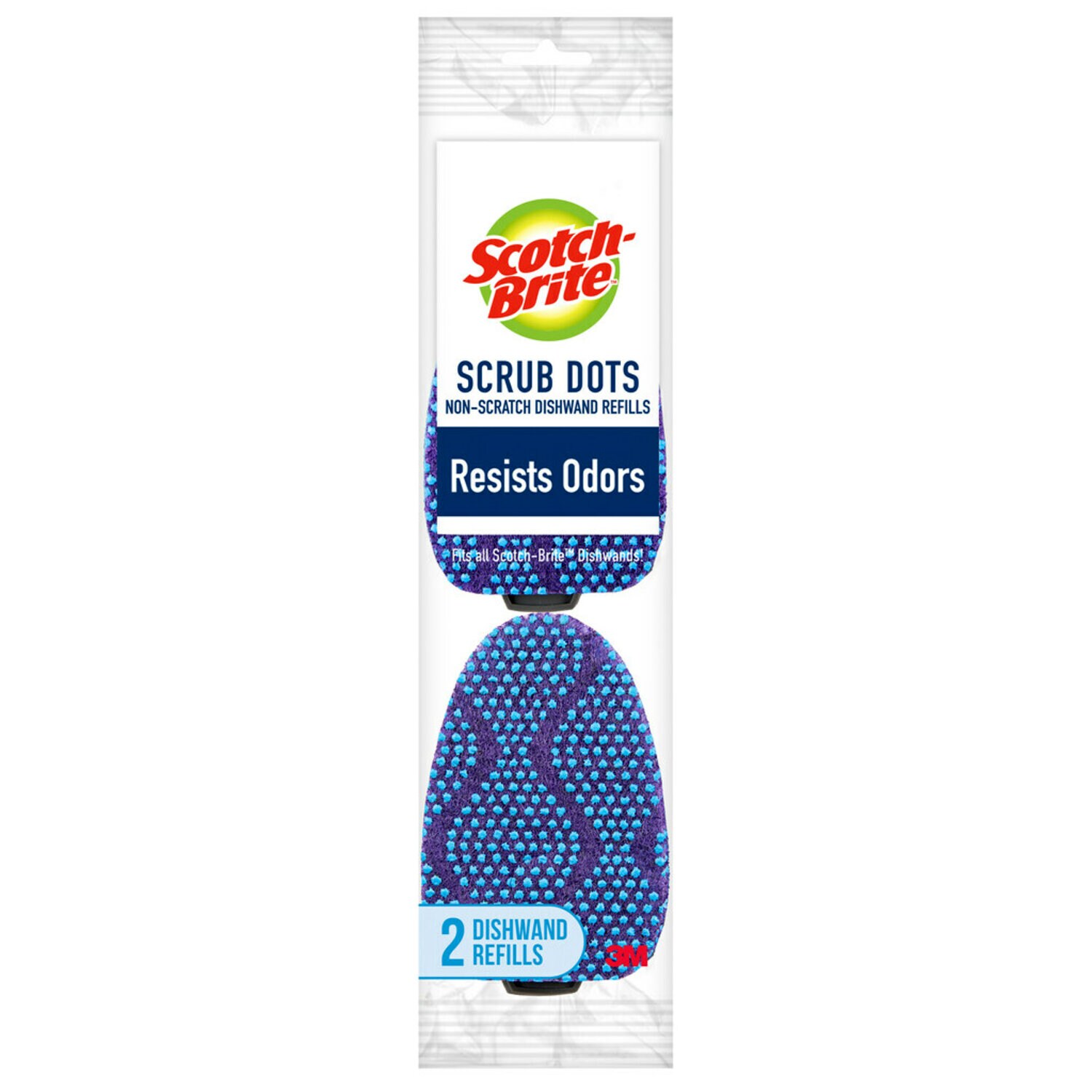 7100262542 - Scotch-Brite Stay Fresh Non-Scratch Dishwand Refills 487A-2-7, 7/2