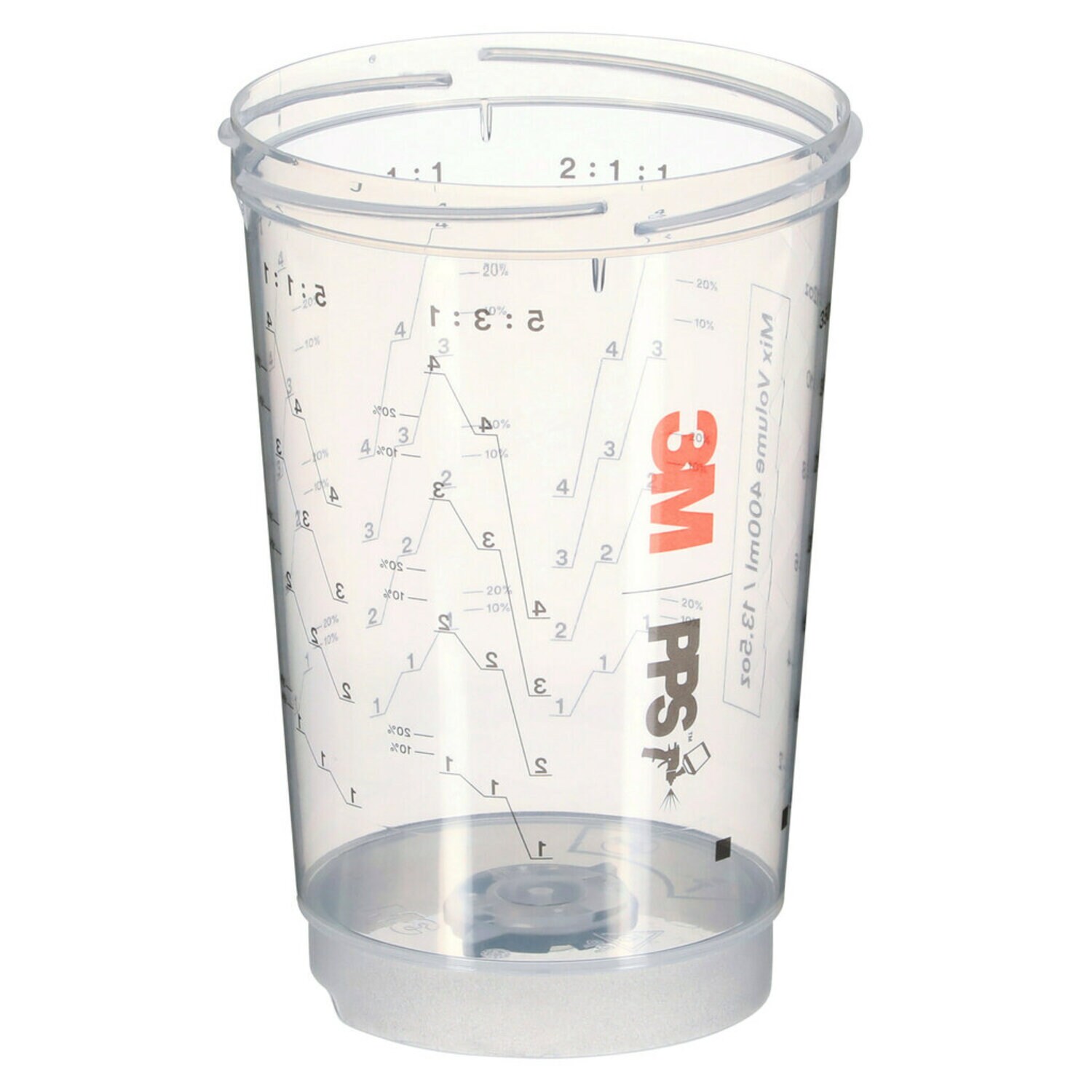 7100292043 - 3M PPS Series 2.0 Vented Spray Cups 26362, Midi (13.5 fl oz, 400 ml), 1 Pack/Case