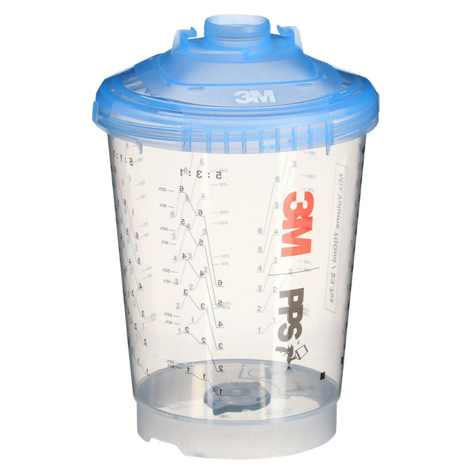 7100292482 - 3M PPS Series 2.0 Vented Spray Cups Kit 26163, Standard (23.7 fl oz, 700 ml), 125 Micron Filter, 1 Kit/Case