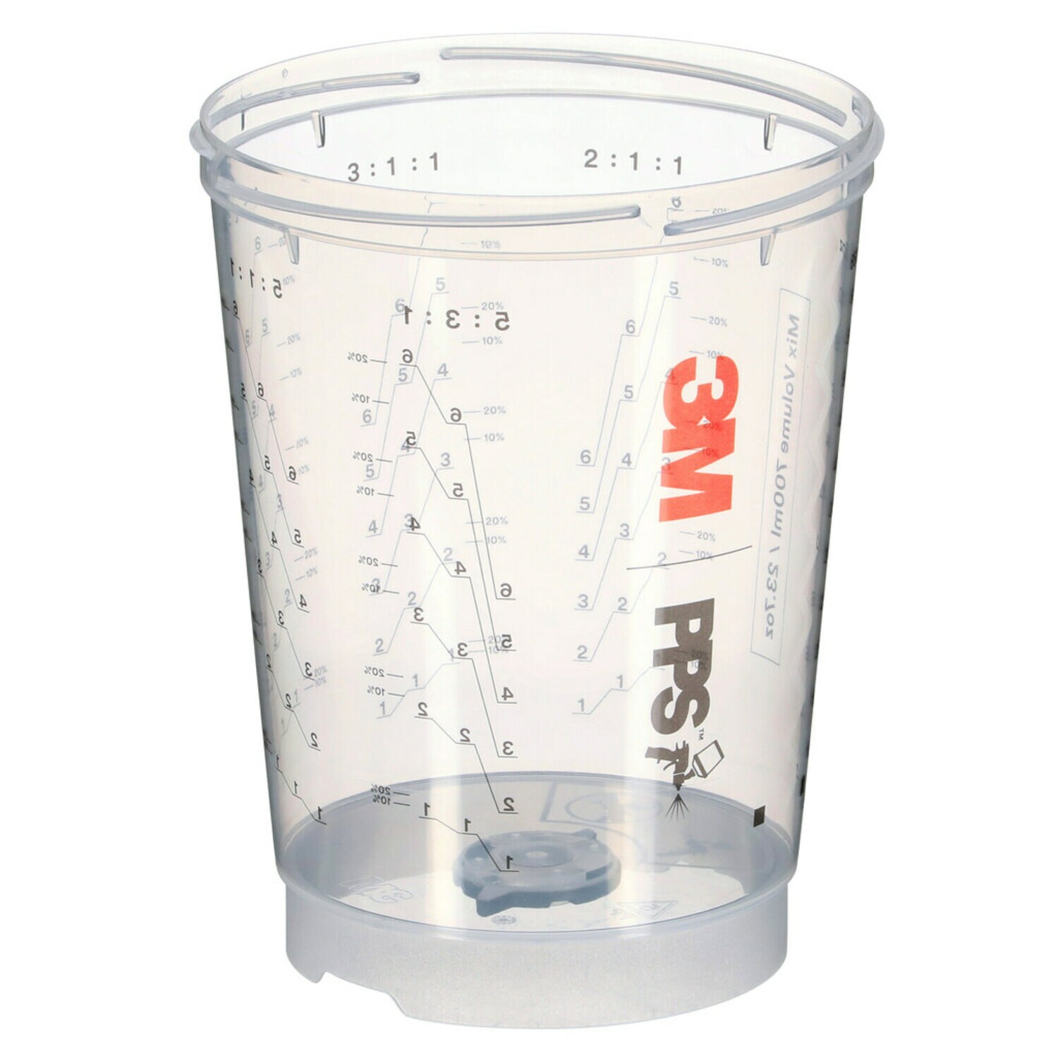 7100292037 - 3M PPS Series 2.0 Vented Spray Cups 26363, Standard (23.7 fl oz, 700 ml), 1 Pack/Case