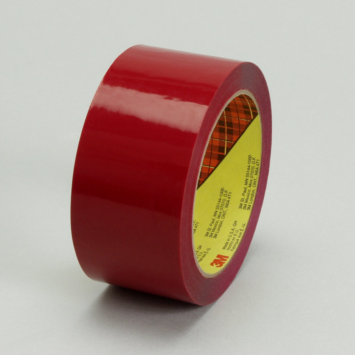 7010290434 - Scotch Box Sealing Tape 371, Red, 48 mm x 1500 m, 6/Case