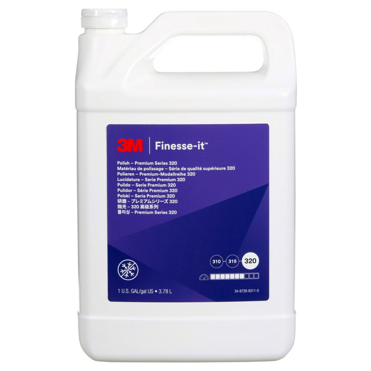 7100210640 - 3M Finesse-it Polish Premium 320, 77317, Blue, Compound, 3.785 Liter (1 US Gallon), 4 ea/Case