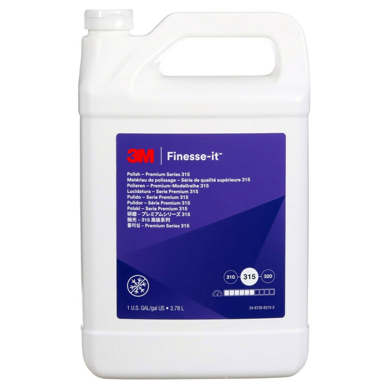 7100210642 - 3M Finesse-it Polish Premium 315, 77197, White, Compound, 3.785 Liter (1 US Gallon), 4 ea/Case