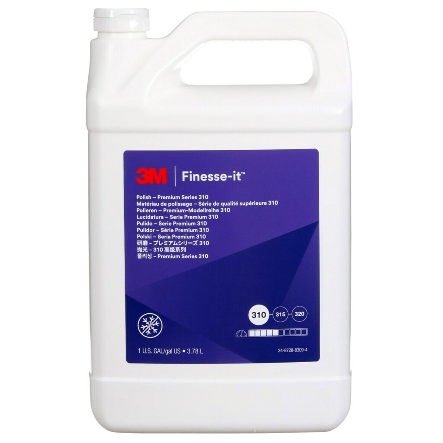 7100325774 - 3M Finesse-It Premium Series Polish 310, 48051, White, 3.875L (1 US Gallon), 4 Bottles/Case