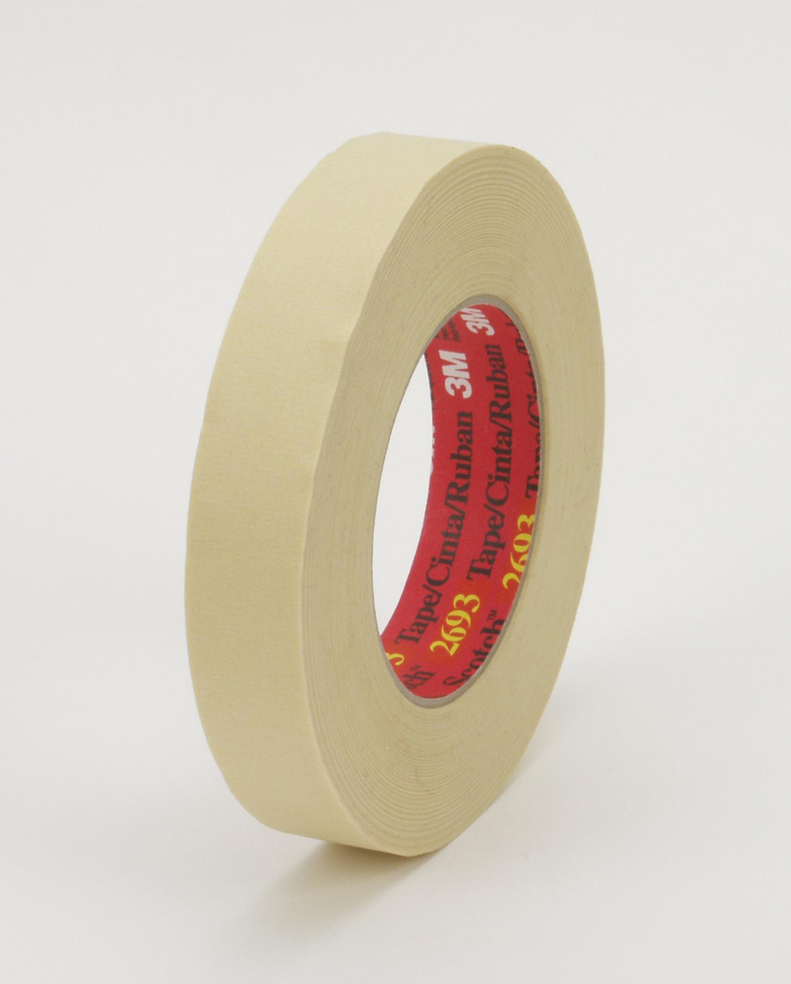 3M - Masking Tape: 96 mm Wide, 55 m Long, 6.3 mil Thick, Tan