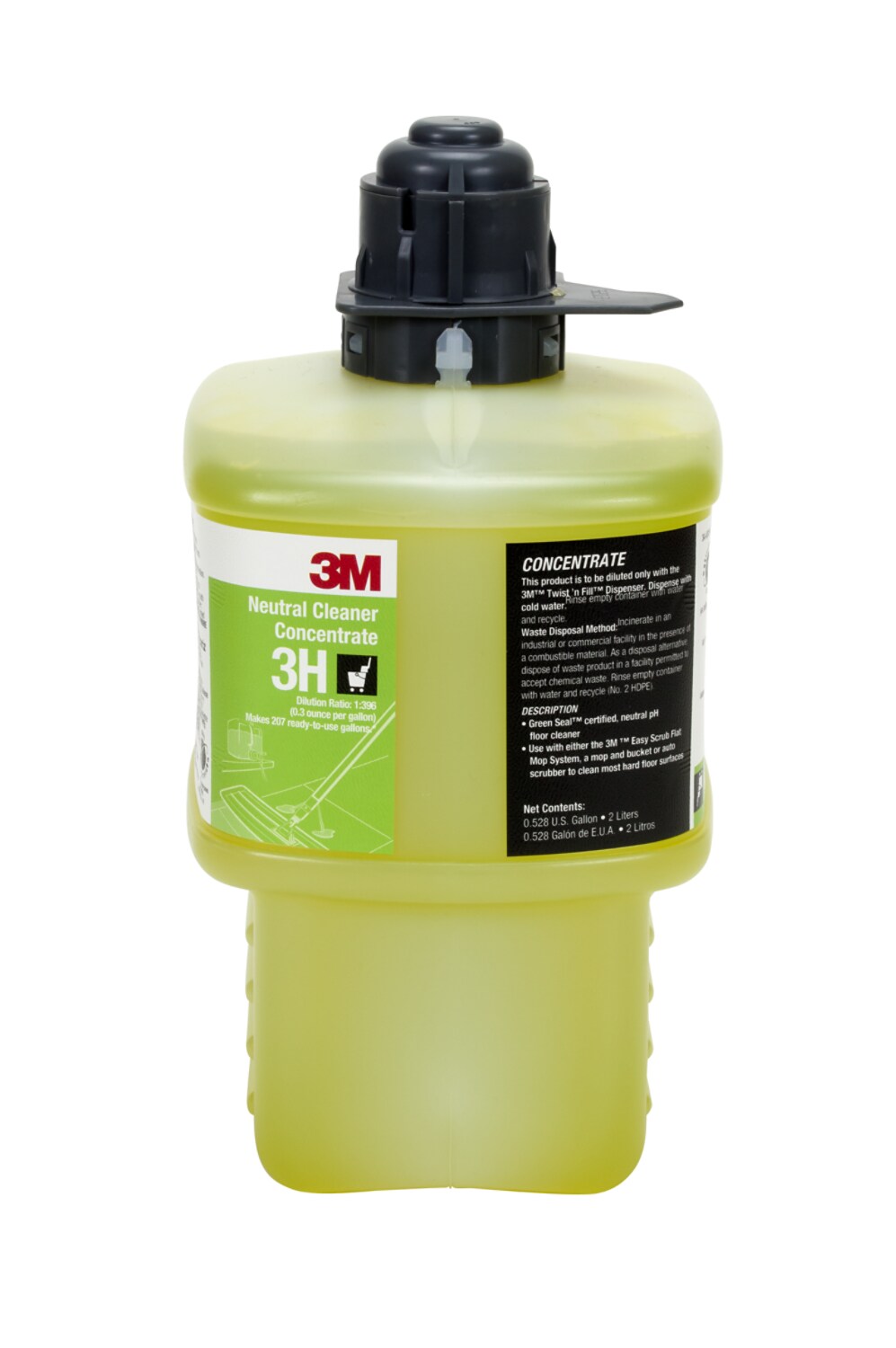 7100048759 - 3M Neutral Cleaner Concentrate 3H, Gray Cap, 2 Liter, 6/Case