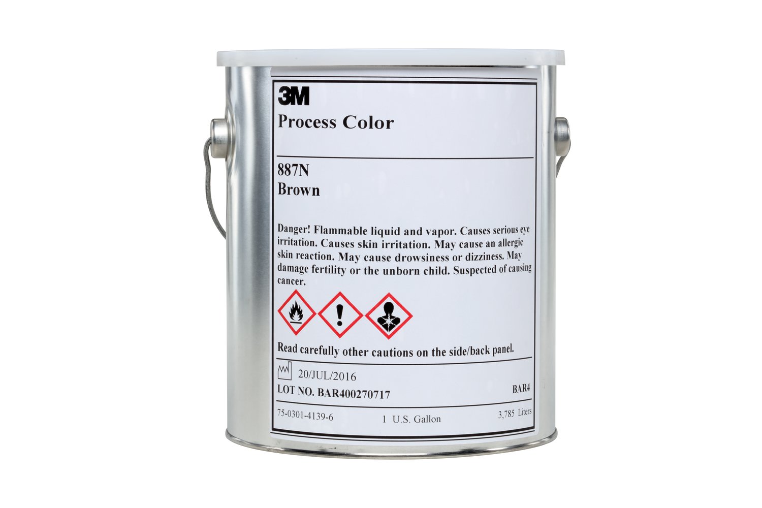 7000004863 - 3M Process Color 887i, Brown, 1 Gal, 1 Can/Case