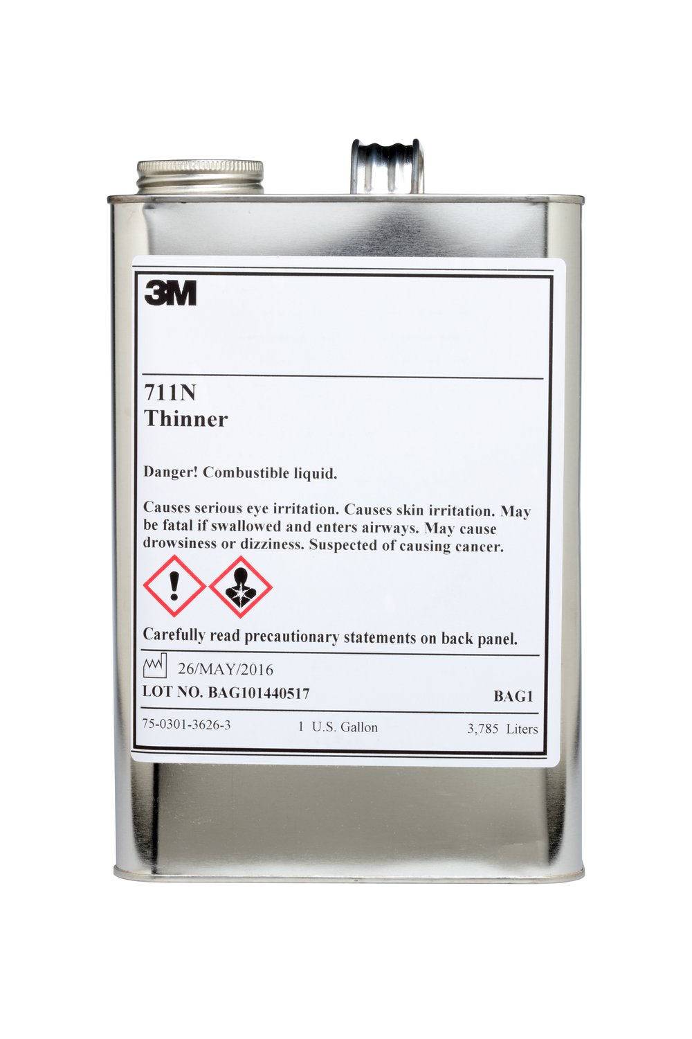7000030848 - 3M Process Color "N" Thinner 711, 1 Gallon Container