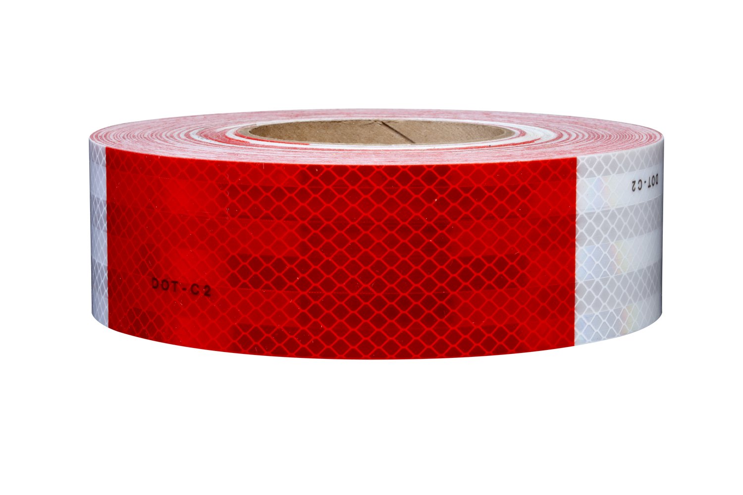 7010343760 - 3M Diamond Grade Conspicuity Markings 983-326, Red/White, DOT, 2 in x
50 yd, Kiss-cut every 24 in