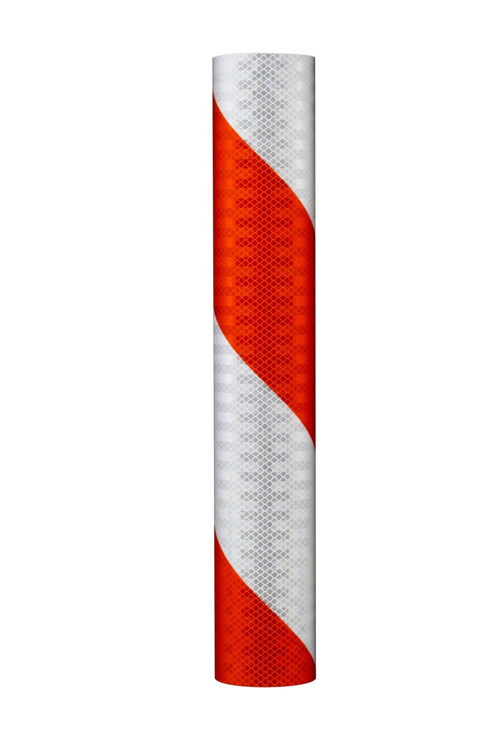 7100113307 - 3M Flexible Prismatic Reflective Barricade Sheeting 3334R Orange/White, 4 in stripe/right, Configurable sheet