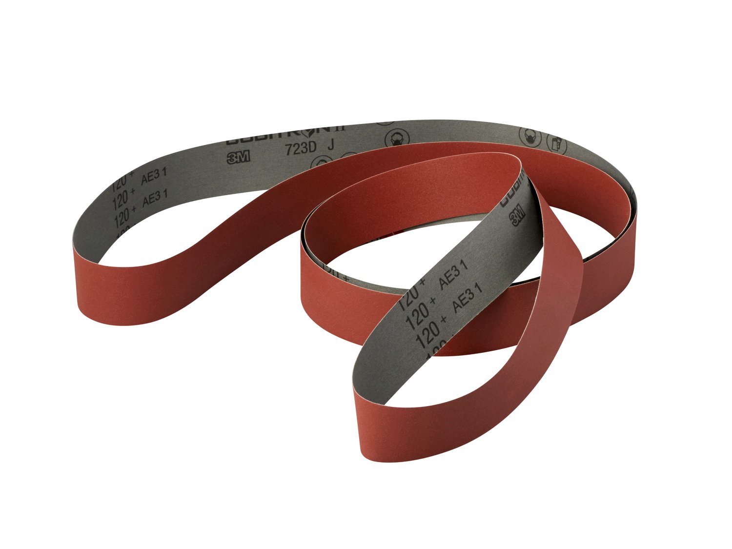 7010517091 - 3M Cubitron ll Cloth Belt 723D, 220+ J-weight, 3 in x 118 in, Film-lok, Full-flex