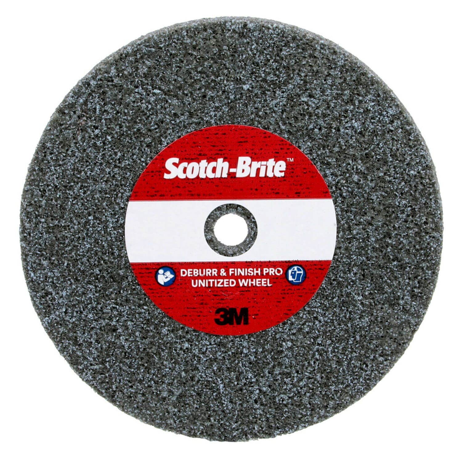 7010365692 - Scotch-Brite Deburr & Finish PRO Unitized Wheel, DP-UW, 6C Medium+, 4 in x 1 in x 1/4 in, 5 ea/Case