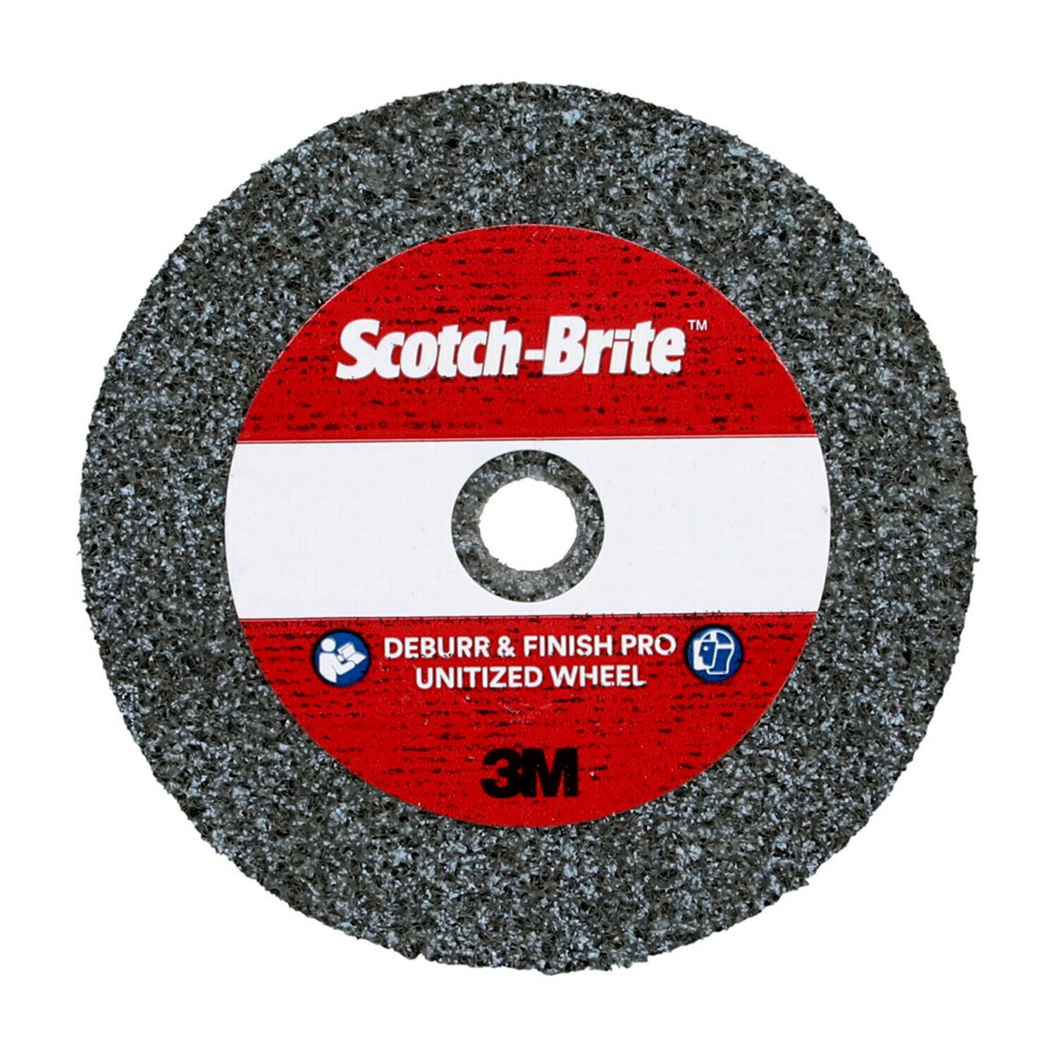 7100220898 - Scotch-Brite Deburr & Finish PRO Unitized Wheel, DP-UW, 6C Medium+, 1 in x 1/4 in x 3/32 in, 50 ea/Case