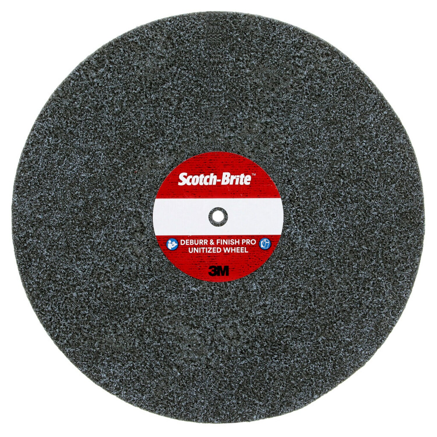 7010365691 - Scotch-Brite Deburr & Finish PRO Unitized Wheel, DP-UW, 6C Medium+, 8 in x 1/2 in x 1/2 in, 4 ea/Case