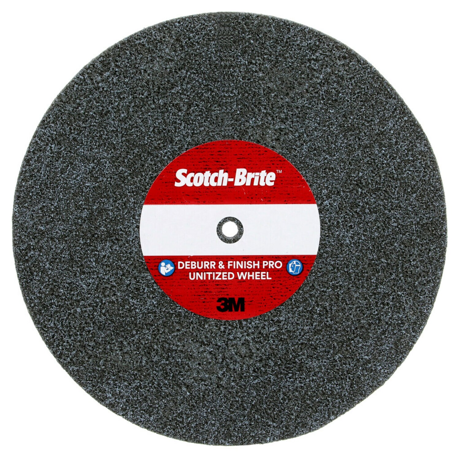 7100191159 - Scotch-Brite Deburr & Finish PRO Unitized Wheel, DP-UW, 6C Medium+, 6 in x 1/4 in x 3/8 in, 8 ea/Case