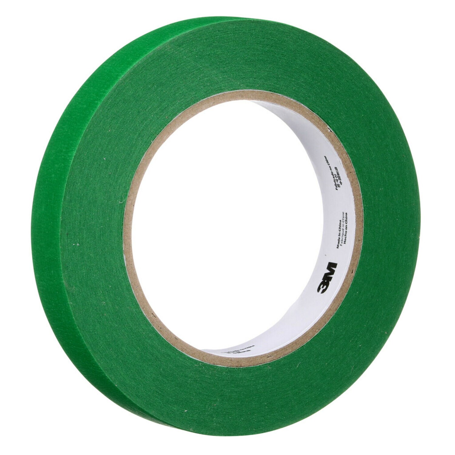 7100299468 - 3M UV Resistant Green Masking Tape, 18 mm x 55 m, 72 Rolls/Case