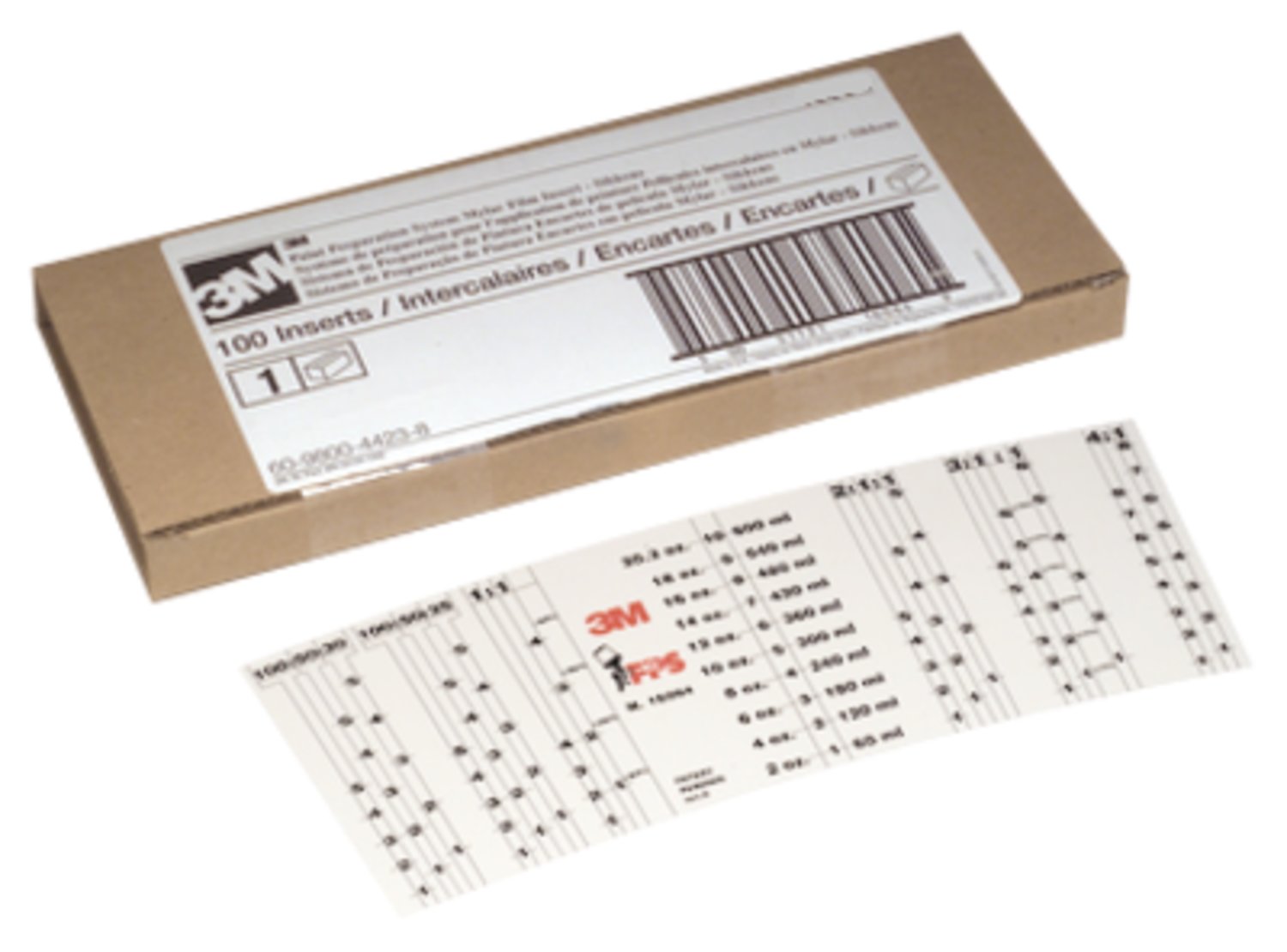 7000119840 - 3M PPS Mix Ratio Insert - Generic, 16067, 3 oz, 10 inserts per pack, 5 packs per case